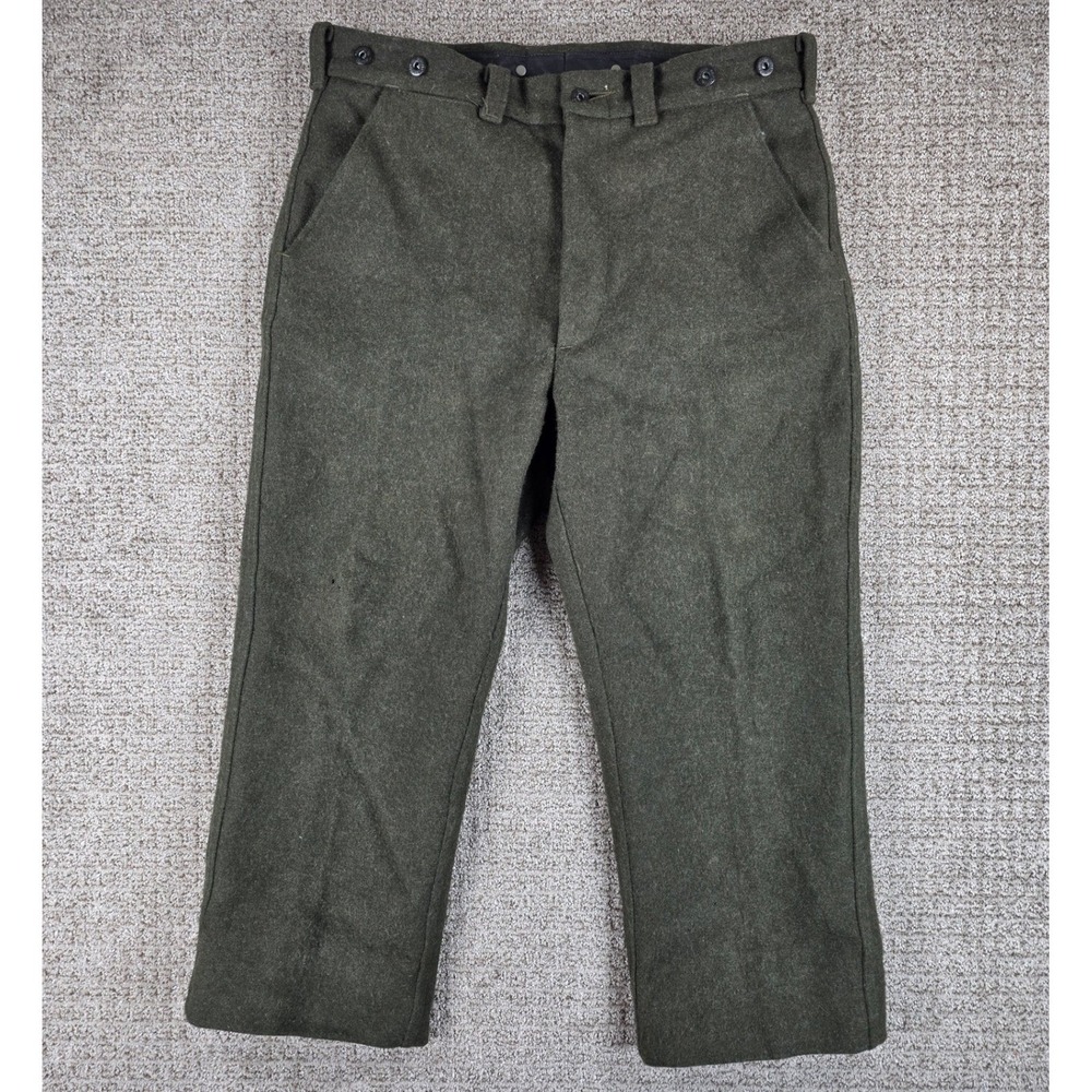 Vintage Filson Style 89 Mackinaw Wool Field Pants Men's‎ Size 36x25 Green